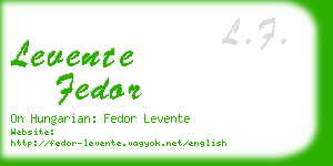 levente fedor business card